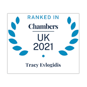 Tracy Evlogidis ranked in Chambers UK 2021