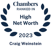 Craig Weinstein ranked in Chambers HNW guide 2023