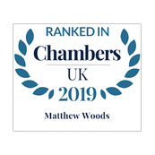 Matthew Woods ranked in Chambers UK 2019