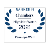 Penelope Warr ranked in Chambers HNW 2021