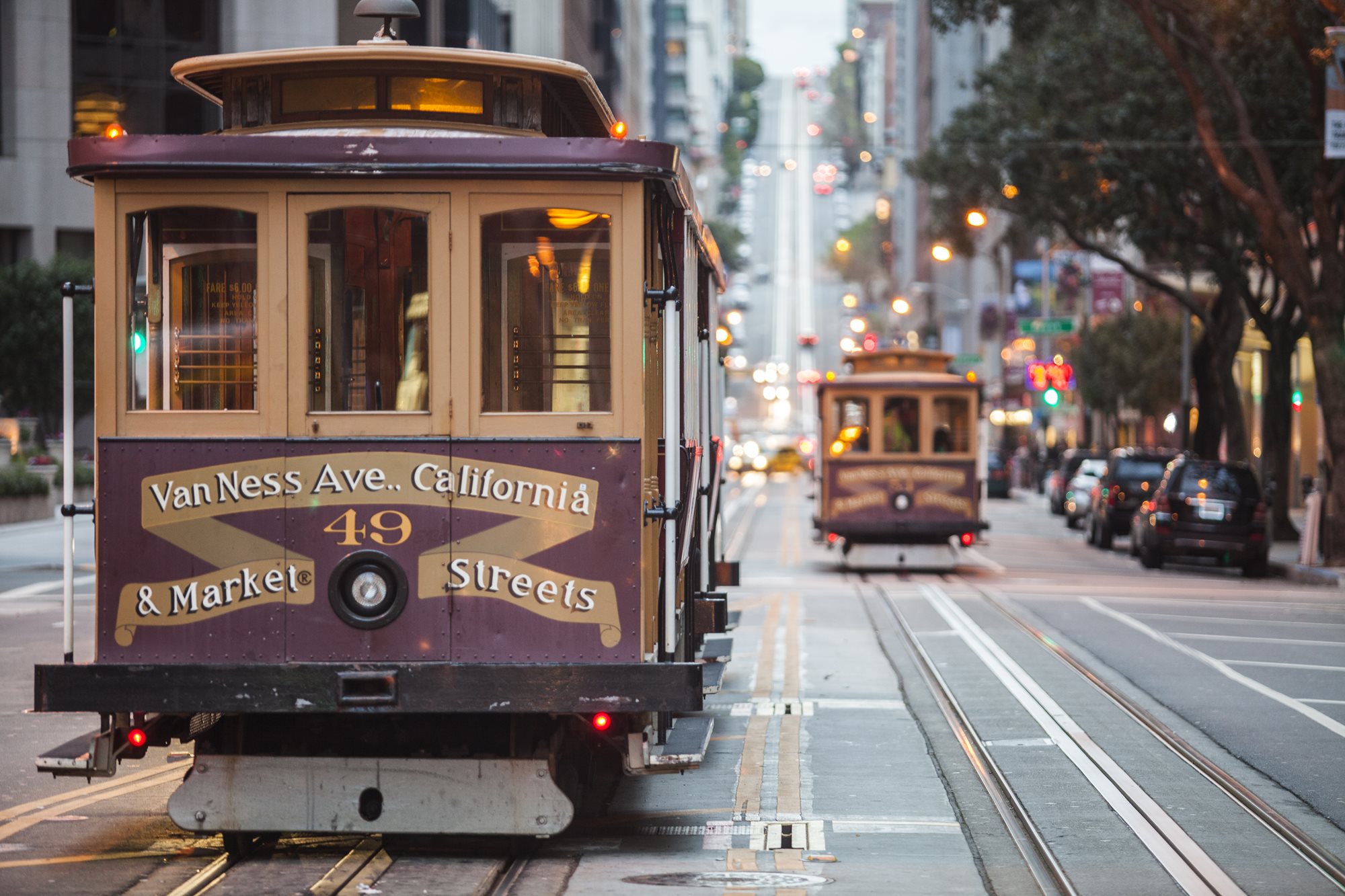 Trams on San Fransisco street