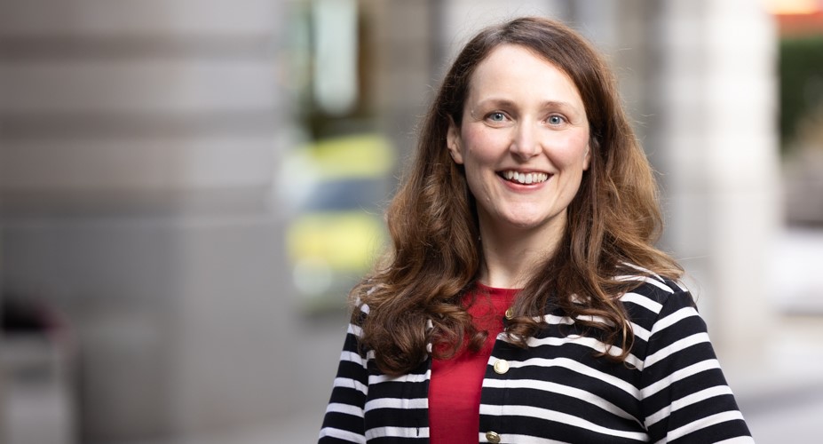 Headshot of Louise Fairleigh outside the office