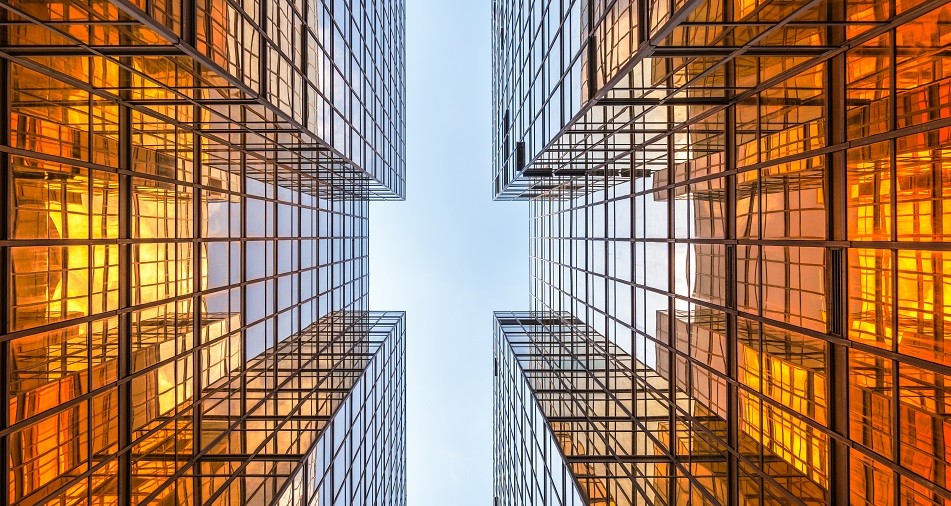 Picture of glass buildings