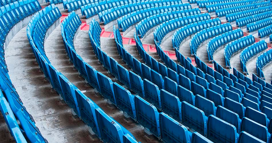 Picture of seats at a football stadium