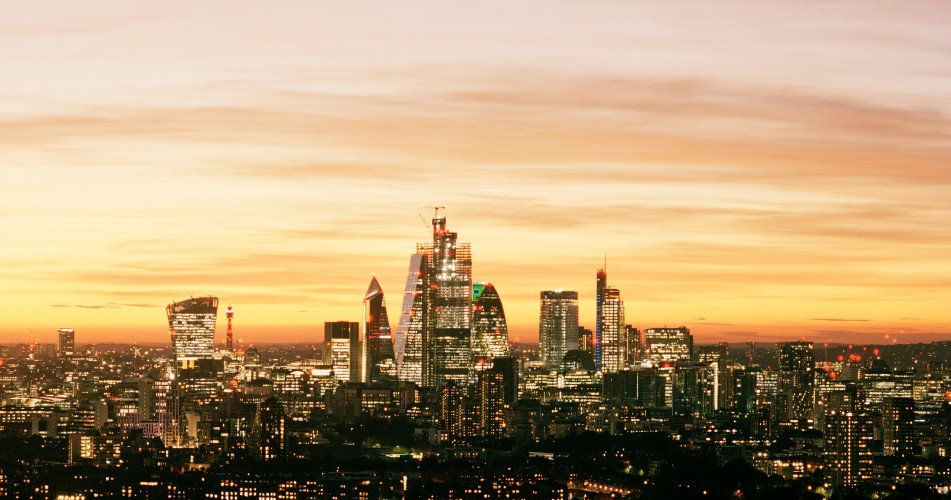Picture of London city in the sunset