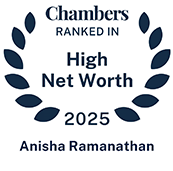 Anisha ranked in Chambers HNW 2025