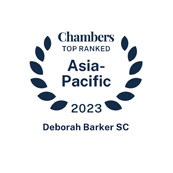 Chambers Asia pacific top ranked Deborah Barker