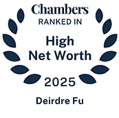Deirdre ranked in Chambers HNW 2025