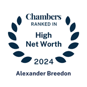 Chambers HNW 2024 recognition for Alexander Breedon