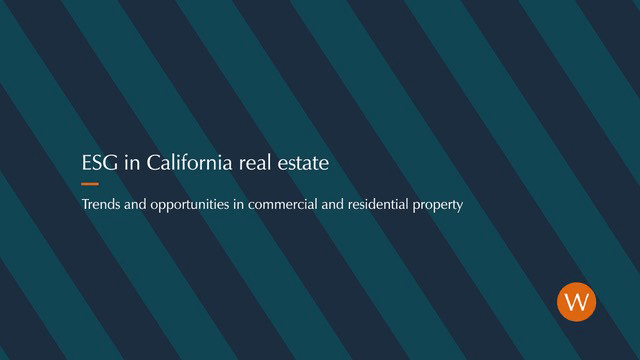 ESG in California real estate