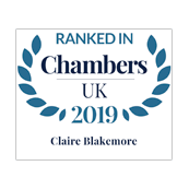 Claire Blakemore ranked in Chambers UK 2019
