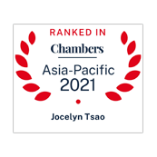 Jocelyn Tsao Ranked in Chambers Asia Pacific 2021