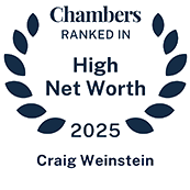 2025 Chambers High Net Worth Guide recognition badge for Craig Weinstein