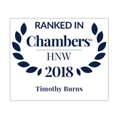 Timothy Burns ranked in Chambers HNW 2018