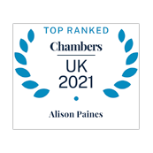 Alison Paines top ranked in Chambers UK 2021