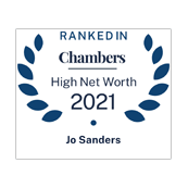Jo Sanders ranked in Chambers HNW 2021