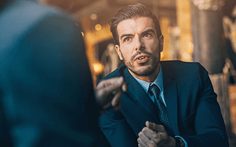 Man in business meeting