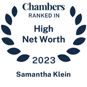 Samantha Klein ranked in Chambers HNW guide 2023
