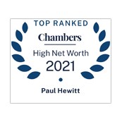 Paul Hewitt top ranked in Chambers HNW 2021