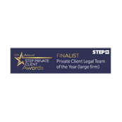 2020 STEP Private Client Awards finalist private client team of the year in large firms
