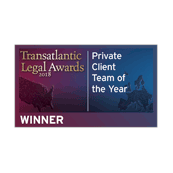 2018 Transatlantic Legal Awards private client team of the year