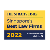 Ranked in Singapore's best law firms by The Straits Times in 2022