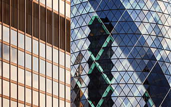 The Gherkin building in London 