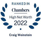 Craig Weinstein ranked in Chambers HNW 2022