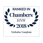 Nicholas Vaughan ranked in Chambers HNW 2018