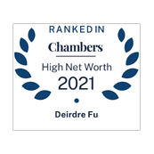 Deirdre Fu ranked in Chambers HNW 2021