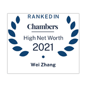 Wei Zhang ranked in Chambers HNW 2021