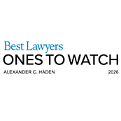 2026 Best Lawyers recognition badge for Alexander Haden