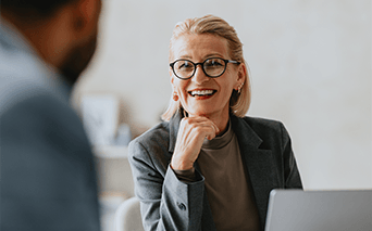 woman looking forward