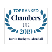 Bertie Hoskyns-Abrahall top ranked in Chambers UK 2019