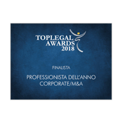 Professionista Dell anno Corporate M-A Finalista Top Legal Awards 2018