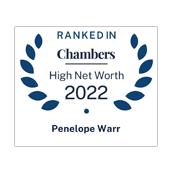 Penelope Warr ranked in Chambers HNW 2022