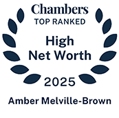 2025 Chambers High Net Worth Guide recognition badge for Amber Melville-Brown