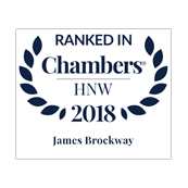 James Brockway ranked in Chambers HNW 2018