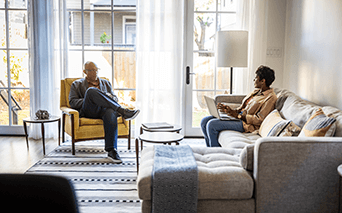 Couple having a conversation