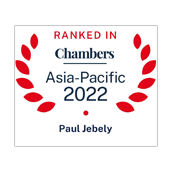 Paul Jebely Ranked in Chambers Asia Pacific 2022