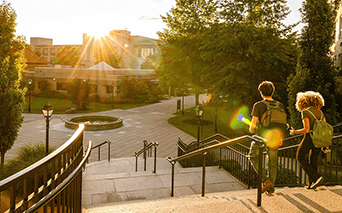 Students on university campus