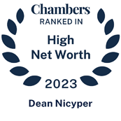 Dean Nicyper ranked in Chambers HNW guide 2023