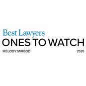 2026 Best Lawyers recognition badge for Melody Mirbod