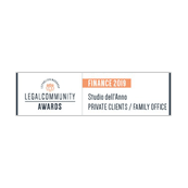 Studio dell'anno in private clients/family office from Legal Community Awards 2019