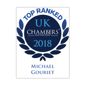 Michael Gouriet top ranked in Chambers UK 2018