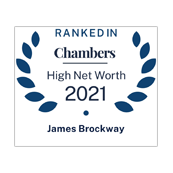 James Brockway ranked in Chambers HNW 2021