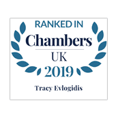 Tracy Evlogidis ranked in Chambers UK 2019