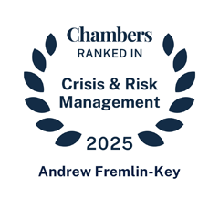 2025 Chambers Crisis Risk and Management award logo for Andrew Fremlin-Key