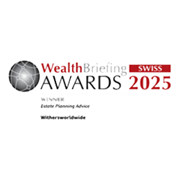 2025 firm Swiss Wealthbriefing award logo for Withersworldwise Estate Planning Team