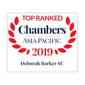 Deborah Barker top ranked in Chambers Asia Pacific 2019
